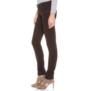 New AG The Stilt Cigarette Leg Brown Jeans Cotton Blend